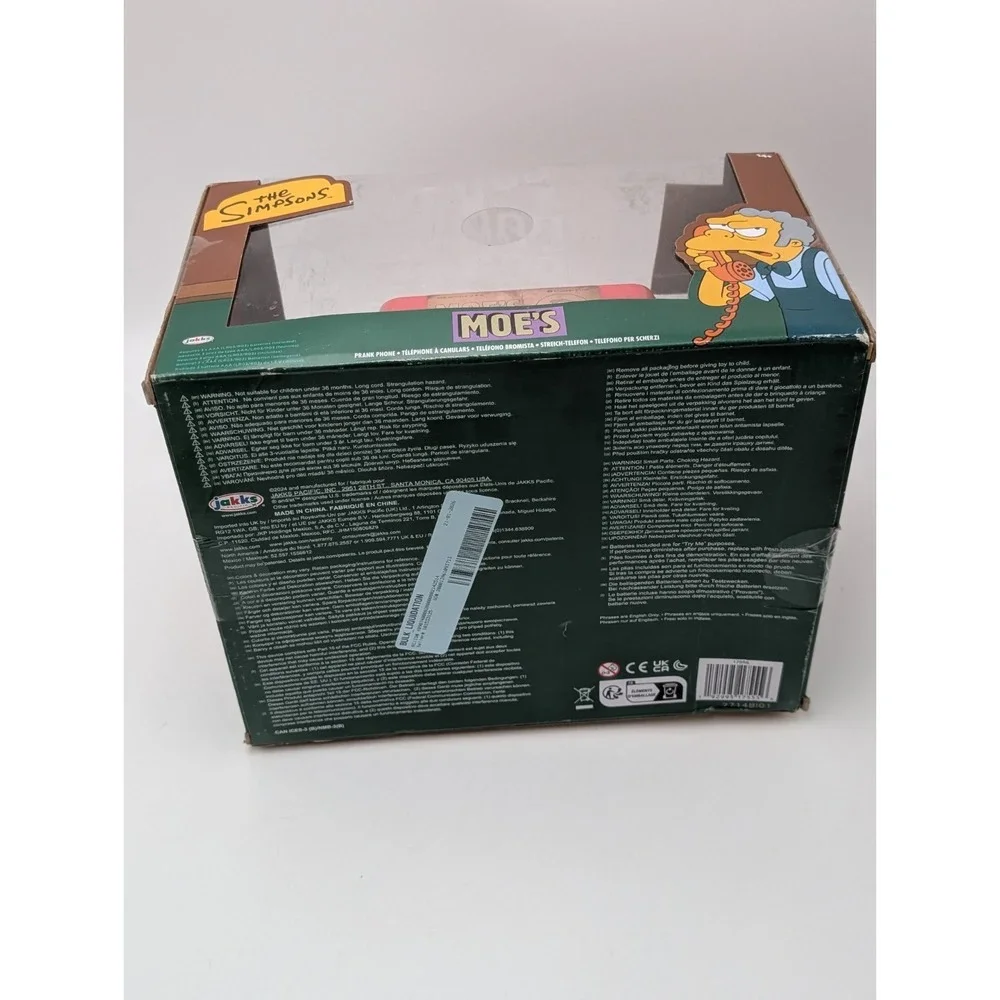 The Simpsons MOE'S TAVERN PRANK CALLS TELEPHONE‎ JAKKS Pacific NEW SEALED!